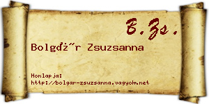 Bolgár Zsuzsanna névjegykártya