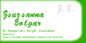 zsuzsanna bolgar business card