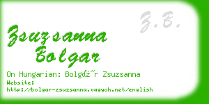 zsuzsanna bolgar business card